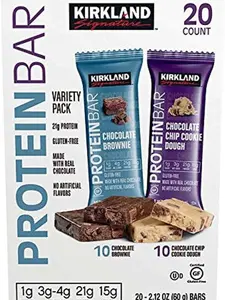 Kirkland Signature Protein bar energy variety pack, 20 Count