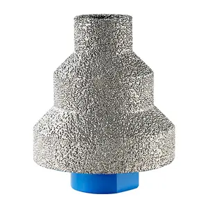 20-35-50MM Diamond Step Chamfer Drill Bit - Hole Enlargement/Edge Trimming for Tile, Marble, Porcelain & Masonry - Angle Grinder Drill 5/8-11 Tool Accessories