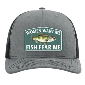 Women Want Me Fish Fear Me Hat - Fisherman Hat - Bass Fishing Hat - Richardson 112 Trucker Hats