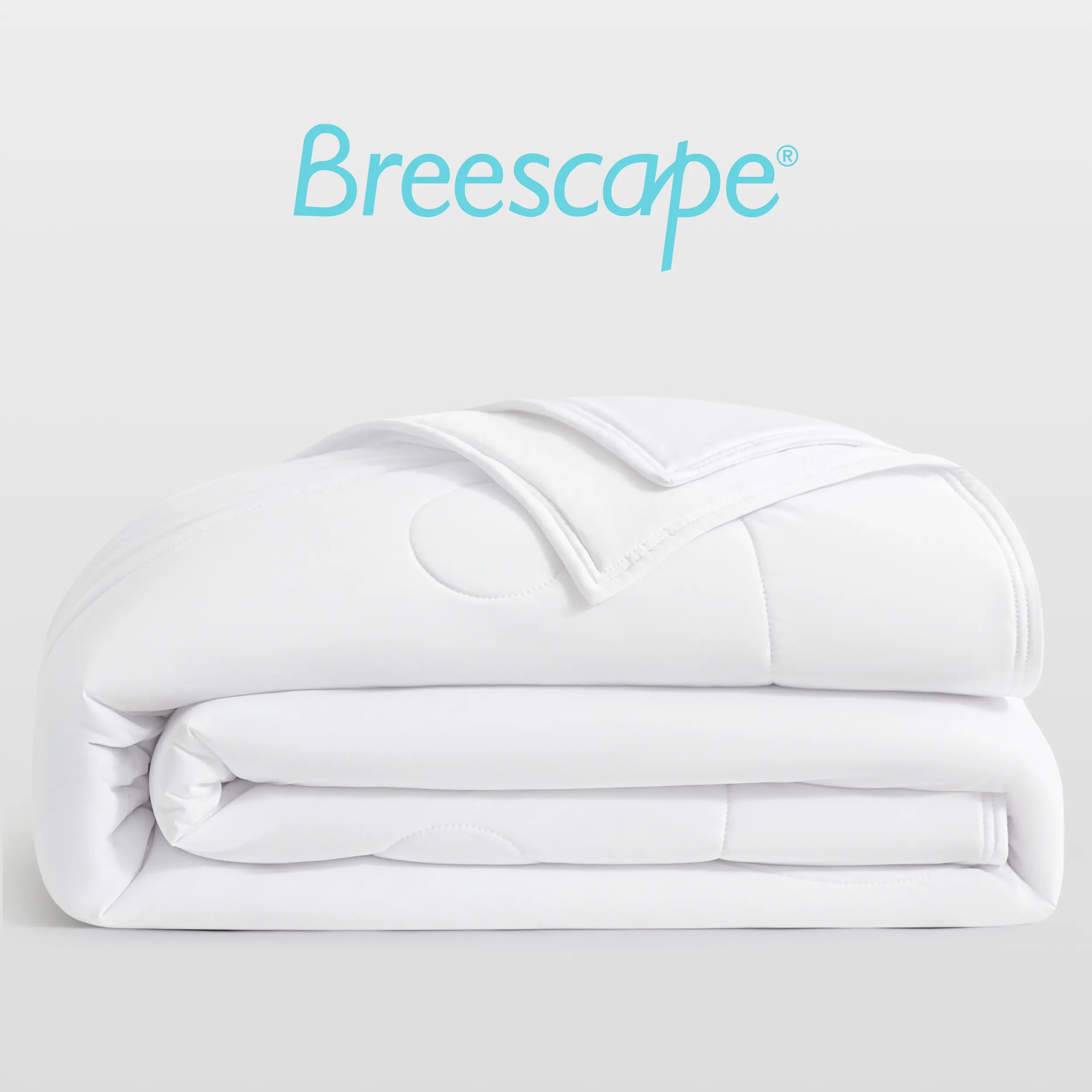 Breescape Cooling Comforter - BlendTek Fabric, Qmax 0.46+ Cool Tech, Polygonal Fiber, Breathable Blanket for Hot Sleepers, Premium Lightweight Summer Bedding, Easy Machine Wash, Cooling Blanket, Skin Friendly Blanket, 30% Naia Acetate,