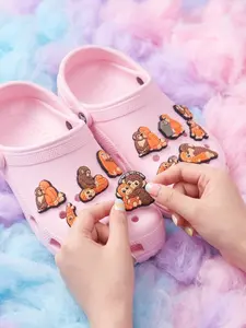 10/20 Piece Punch Monkey Shoe Decorations, PVC DIY Accessories for Classic Flats, Perfect Kids' Gift, Casual Style, All Seasons, Fun Cute