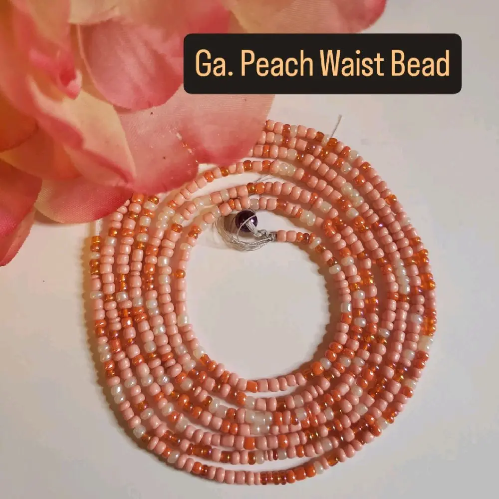Ga Peach Tie-On Waist Bead