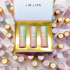 I.M Lips Lip Balm Bundle (Bubble Gum, Plain Jane, Birthday Cake) -Long-Lasting & Girly Cosmetic
