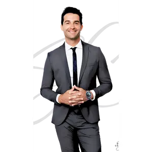 Charcoal Slim Fit Men's Suit Set