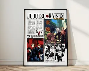 Jujutsu Kaisen Family Arc Poster, High-Detail Manga Panel Wall Art, Dark Anime Decor for Living Room, Gift For Anime Fans