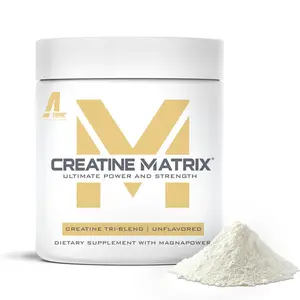 Atomic Creatine Matrix – Creatina Para Mujeres - Premium Creatine Tri-Blend for Explosive Strength & Fast Recovery - Boosts Brain Health & Supports Lean Muscle Growth & Fast Recovery - 30 servings - Unflavored