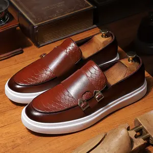 Modern Men's Textured Loafers - Non-Slip Sole, Extended Sizes & Fast US Delivery