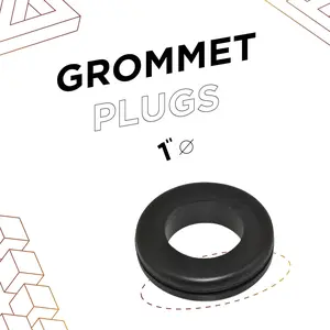 4-Pack 1-Inch Rubber Grommet - Versatile Drill & Cable Hole Plug - Reliable Firewall Eyelet for Automotive Wiring Applications