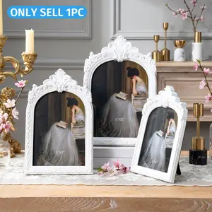 European Vintage Arch Photo Frame, Modern Resin Desktop Wall Decor, Ideal for Home Background, Photo Display, Photography Props