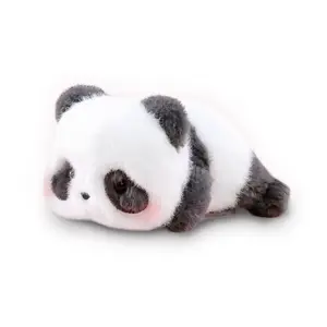 52TOYS Panda Roll Lying Down Plush Toy - Magnetic Shoulder Collectible, Stuffed Animal, Kawaii Creative Gift for Birthday Party skull panda Teddy Bear action figures