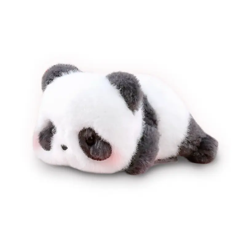 52TOYS Panda Roll Lying Down Plush Toy - Magnetic Shoulder Collectible, Stuffed Animal, Kawaii Creative Gift for Birthday Party skull panda Teddy Bear action figures