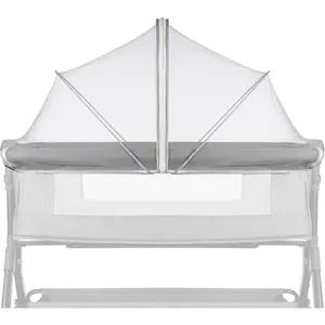 Mosquito Net for   to Keep //Cats Out,  Bassinet/Bedside Sleeper/ Tent Safety Net with Two-Way Zippers & Storage Bag, Breathable Mesh Holes, White