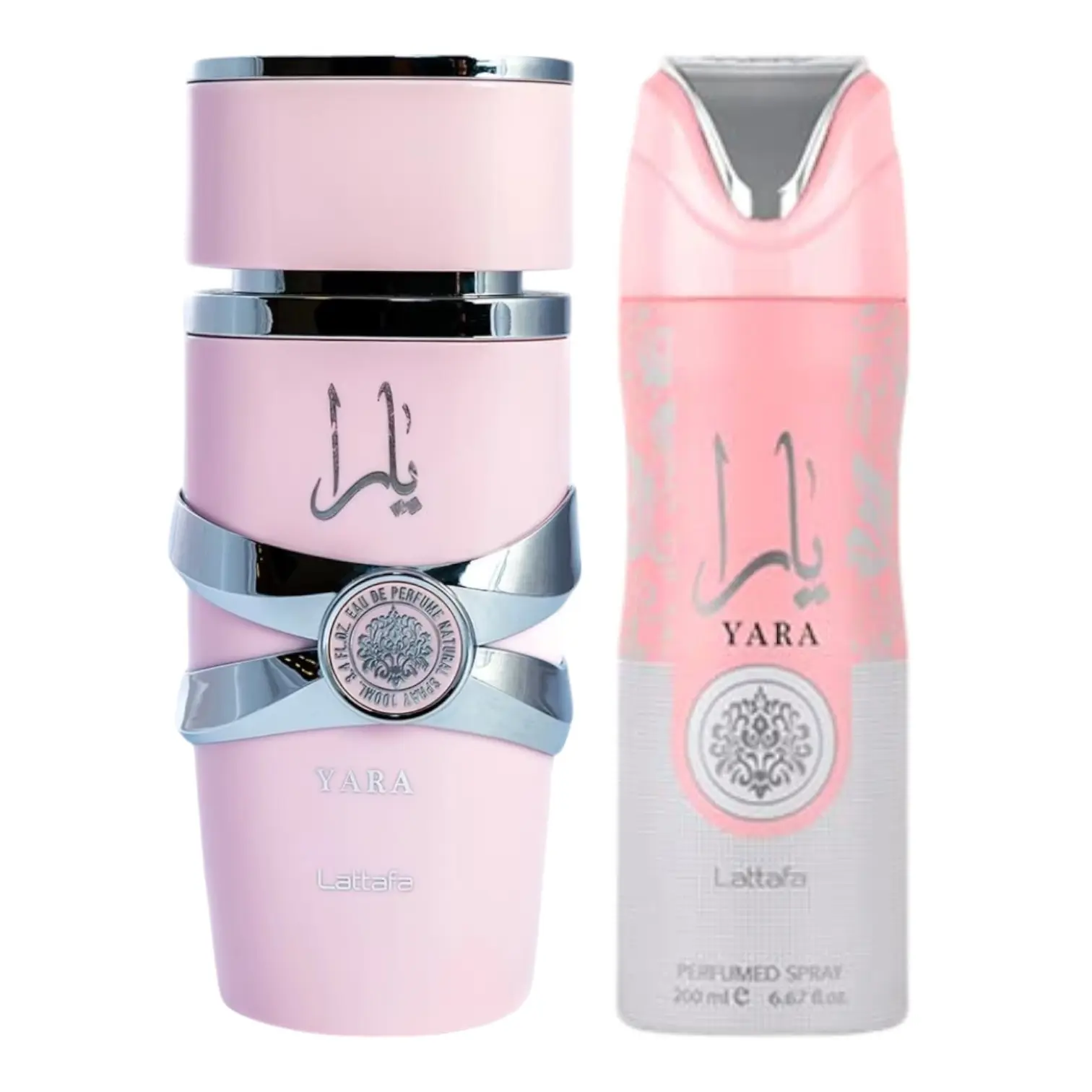 (2pc Bundle Pack) 3.4oz Yara EDP Spray + 200ml Yara Body Spray by Lattafa