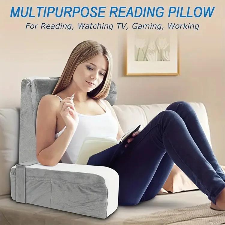 High Density Sponge Filling Reading Gaming Pillow Cushion Back Neck Rest Supporter Use in Bed Sofa Floor Chair