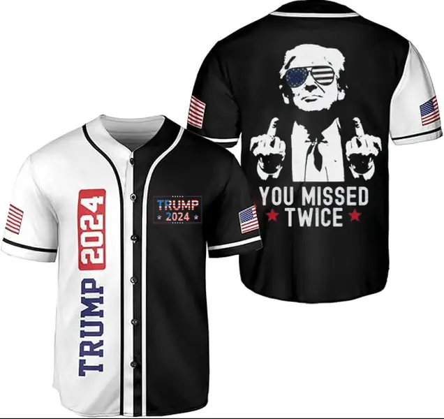 PREMIUM Trump Outlaw President 2024 Coors Banquet Baseball Jersey, You Missed Twice Trump Jersey, Baseball Fans Jersey, Jersey Shirt, Trump Jersey For