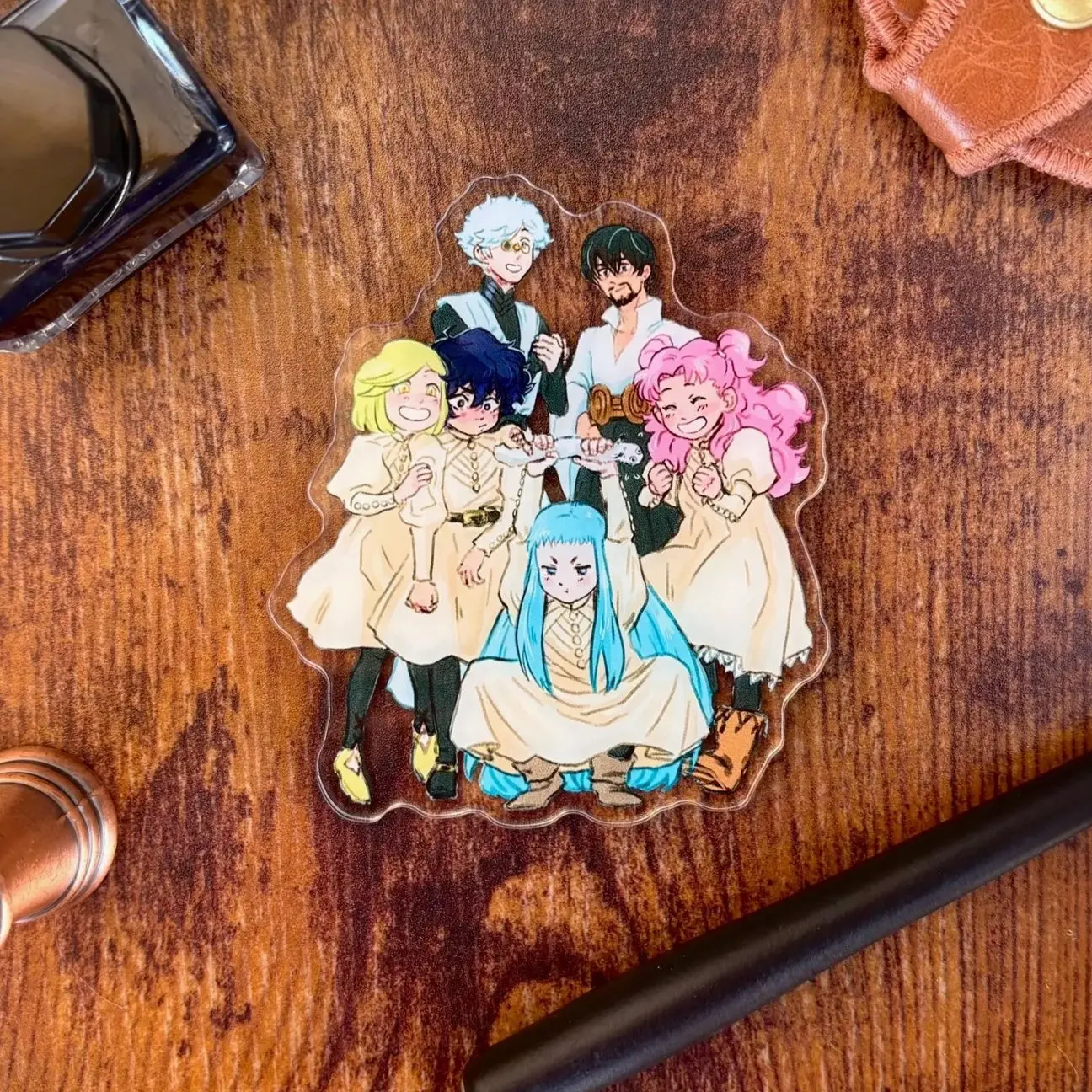Witch Family Acrylic Magnet Cute Keychain