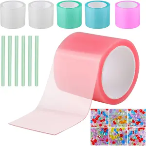 Nano Tape for Bubble Kit - 6pcs Colorful Double Sided Elastic Tape for Balloon Decorating and Crafting