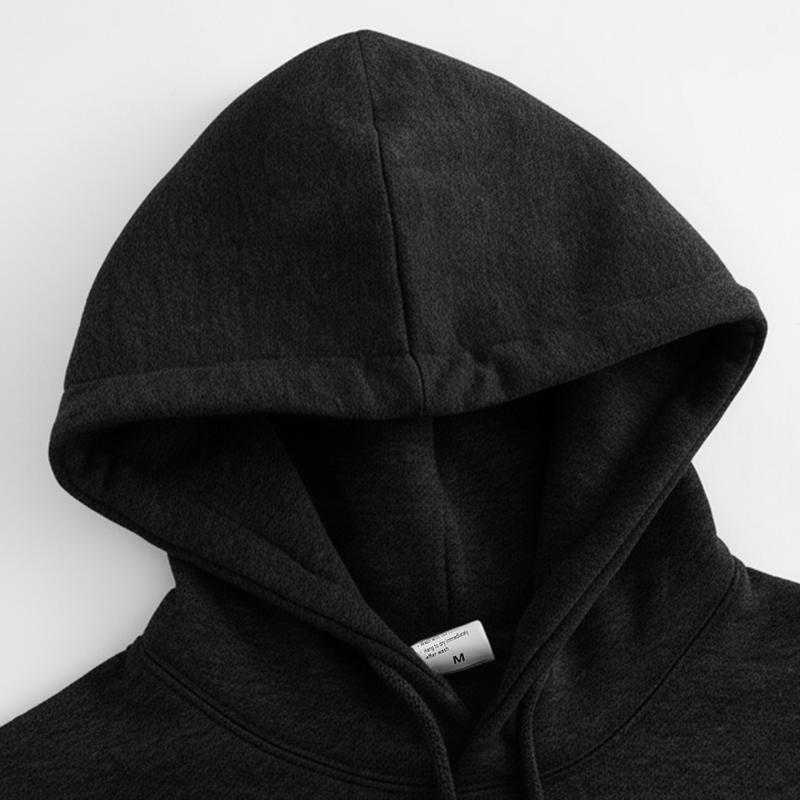 Women's face & letter print hoodie Graphic Hoodie - Cotton Blend Black Long Sleeve Pullover Regular Fit | Soft & Breathable Fabric, Durable Print, Everyday Comfort, Machine Washable, grunge goth streetwear minimalist graphic