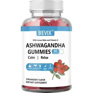 Ashwagandha Gummies with Vitamin D Non, Gluten Free Stress Relief & Immune Support Ashwagandha Supplements Alternative Model 60 Count