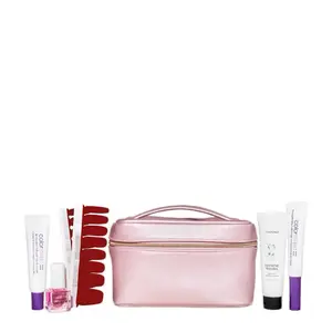 Color Streets Pampered and Polished Bundle - Travel-Size Hand Cream, Cuticle Oil, Nail Cream, Serum & Makeup Bag
