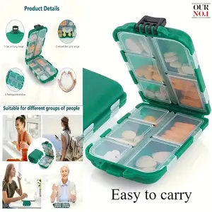 Large Capacity Waterproof Pill Box, Moisture-Proof Portable Travel Medicine Case, Ideal for One Week Capsules Storage, No Odor, Suitable for Seniors and Travellers