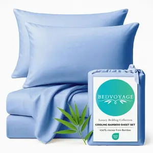 BedVoyage Twin XL 300 Thread Count Luxury Bed Sheet Set Ocean