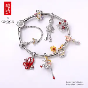 GNOCE The Wonderful Wizard of Oz Charm, S925 Sterling Silver Dangle Charms for Women Girls Wife Daughter, Valentine‘s Day, Mother’s Day Jewelry Gift