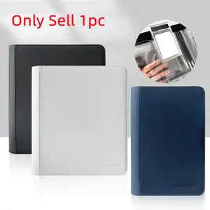 1pc 4-Grid/6-Grid Zip Trading Card Binder, Card Holder for PSA CGC BGS SGC Graded Sports Cards, Game Cards, Baseball Basketball Card Binder, Sports Card Binder Collectible Albums 4-Grid Hold 40x Cards, 6-Grid Hold 60x Cards, PU Faux Leather