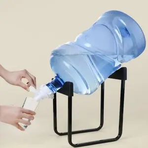 A set of two gallon water bottle stations and distributor valves, anti-slip stations, painted iron water bucket racks, school dormitory office pure water bucket racks, inverted water bucket racks, black + white