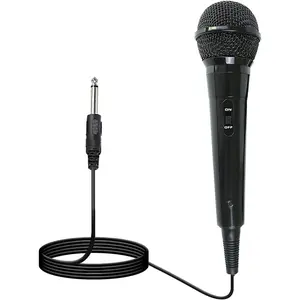 Wired Dynamic Microphone with 6.5mm Plug and 3-Meter Cable for Karaoke and Performance