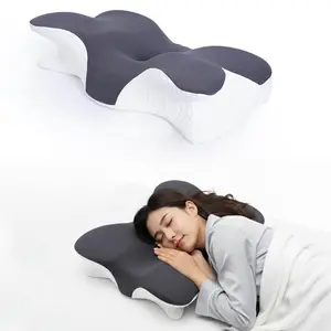 Ergonomic cervical memory foam pillow- by Novus for cozy sleep, cooling, Machine washable, odorless ergonomic contour Memory Foam, Orthapedic bed pillow for side, back, and stomach sleepers