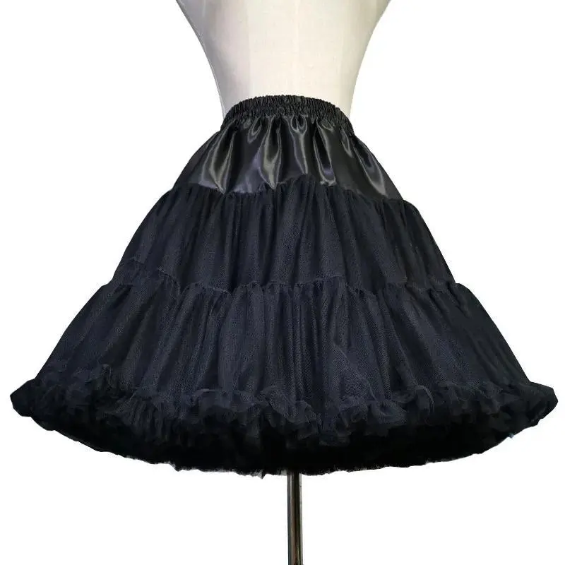 Women's Hex Mesh Petticoat - New Arrival Bridal Crinoline Underskirt for Bridal Look, Party, Ballet Dance - White, Black Bottom for Girls/Ladies, Soft Fabric