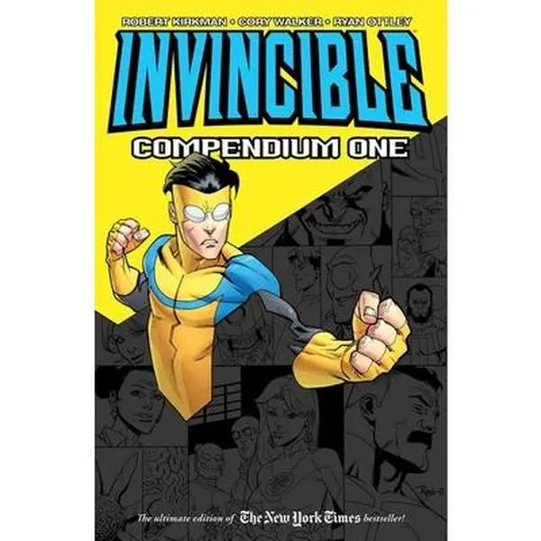 Invincible Compendium Volume 1 - Robert Kirkman, Cory Walker, Paperback Comic Book - Superpowers Hero Story Featuring Mark Grayson, Prime Video Adaptation Source Material
