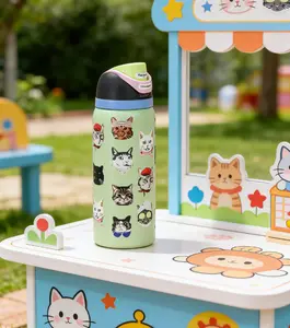 Owala 32oz Cute Cats Kids Insulated Water Bottle | Playful Hydration for Little Ones   Drinkware Flasks Tumbler Mug Bottled Portable