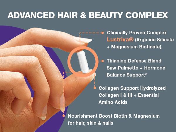VITAMIN WORLD Hair Growth Complex with Lustriva 90ct Healthcare Fitness