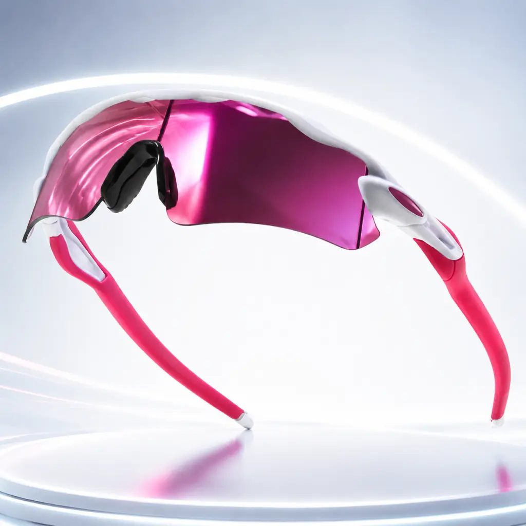 Adults' Pink Sports Biking Sunglasses - UV-Protective Riding Glasses, Windproof Shades with Colorful Lenses, Outdoor Sports Eyewear Accessory