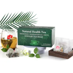 Teafy-Peppermint Green Tea&Chrysanthemum Wolfberry Tea&Jasmine Tea,Natural Plant Tea Combination Pack,no sugar, no caffeine 30 tea bags