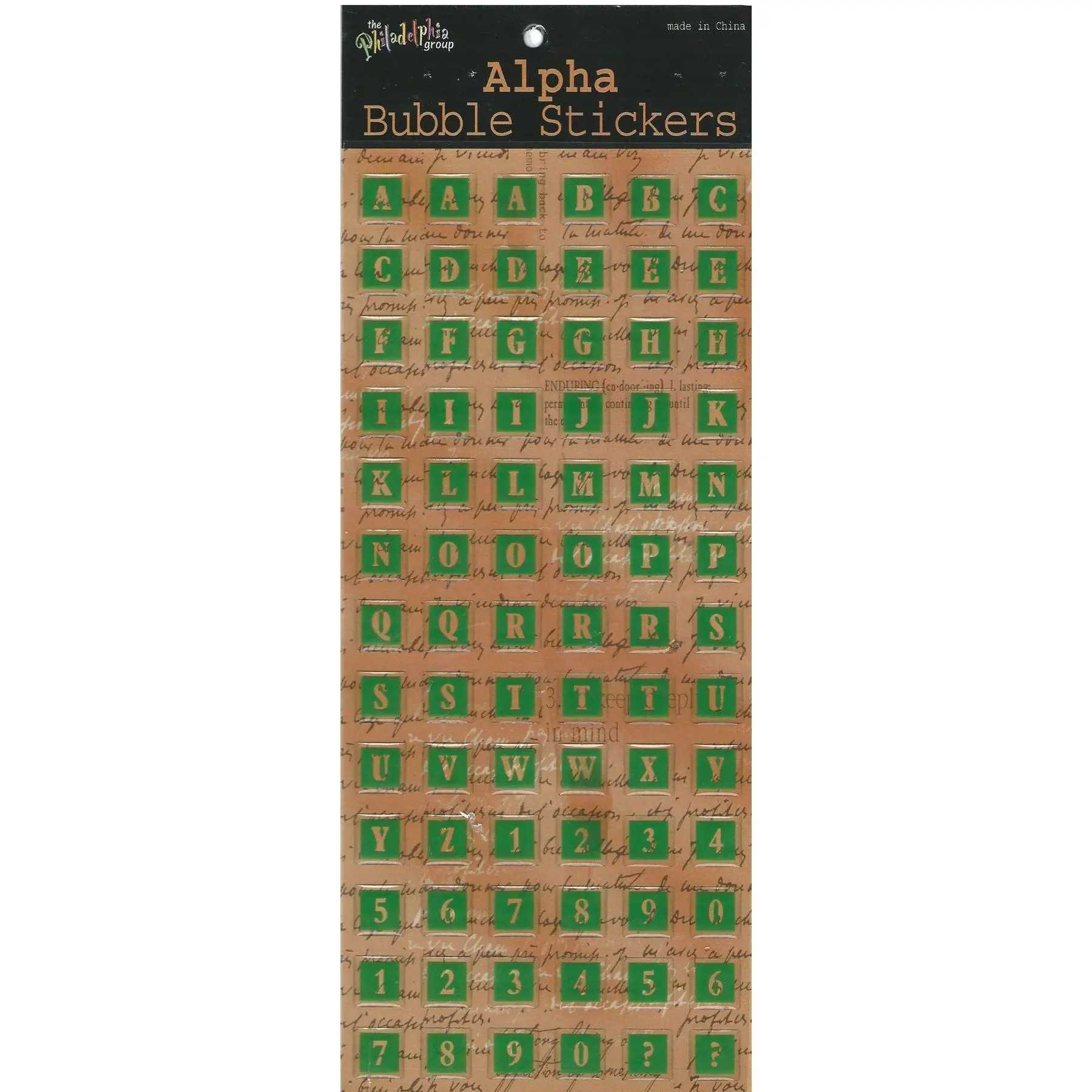 Alphabet Stickers – Clear Epoxy Dimensional Letter & Number Stickers for Scrapbooking, Notecard Making & Journals, Forest Green
