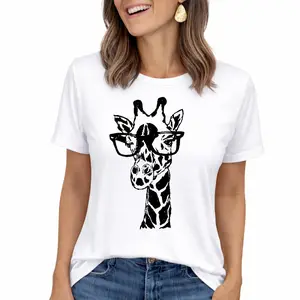Bold Black And White Graphic Print With A Smart And Stylish Wildlife Twist Statement On Casual T-Shirt