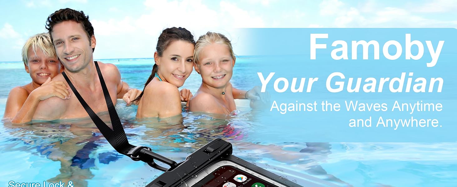 Up to 8.3" 6 Pack Multicolor Universal Waterproof Phone Pouch, Phone Waterproof Case Dry Bag,Protection Level: IP68,Outdoor for Apple iPhone,Samsung,and More,White,Blue,Red,Purple,Yellow,Green