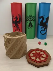 MTG EDH Celtic Knot Theme Deck Box | TCG Commander Deckbox | Magnetic Top Fantasy Gaming Cards Organizer