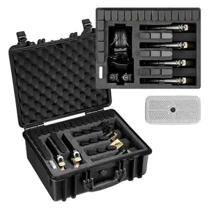 VEVOR Hard Pistol Case, Heavy Duty Hard Gun Case with XPE Foam Interior, Waterproof Pistol Storage Box with Customizable Lining Handle for Gun, Lenses, Camera, Gear, TSA Compliant, 18.7x12.5x7.5 in