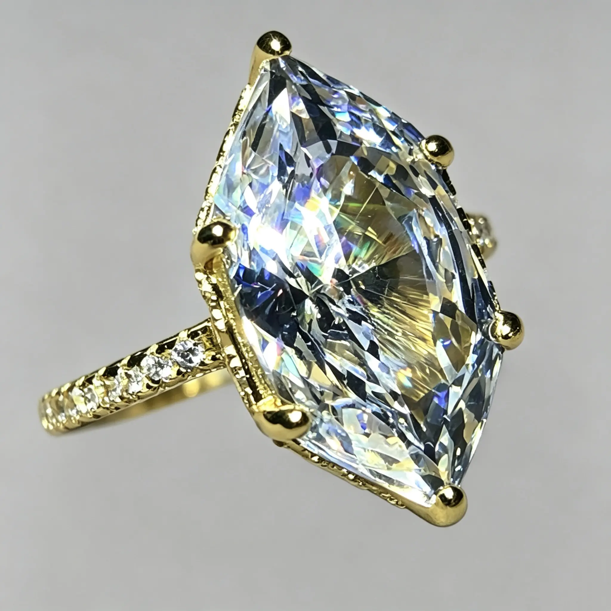 S925 Sterling Silver 8 Carat Marquise Cut Solitaire Cz Engagement Ring, Beautiful Rings Elegant CZ Rings for Women-254
