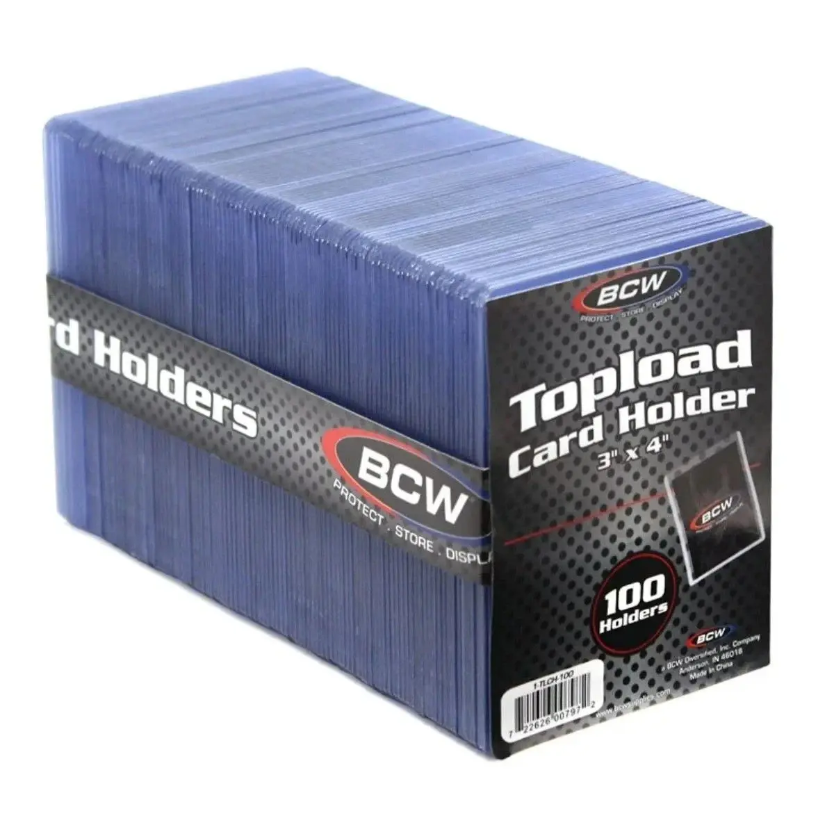 Standard 3x4 BCW Toploader Card Holder - 100 Count Plus 100 Penny Sleeves