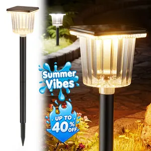 Summervibes,Ambient Garden Lights, Solar Pathway Lights Outdoor, Aesthetic,Warm & Cool Lighting, Super Bright, IP65 Waterproof, Auto On/Off Garden Lights for Yard, Driveway, Pathway, Patio,easiestgardenmakeover