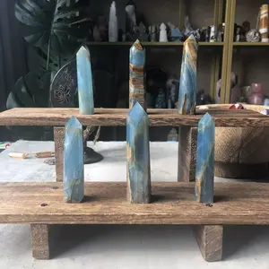 Natural Crystal Blue Onyx Tower Collection