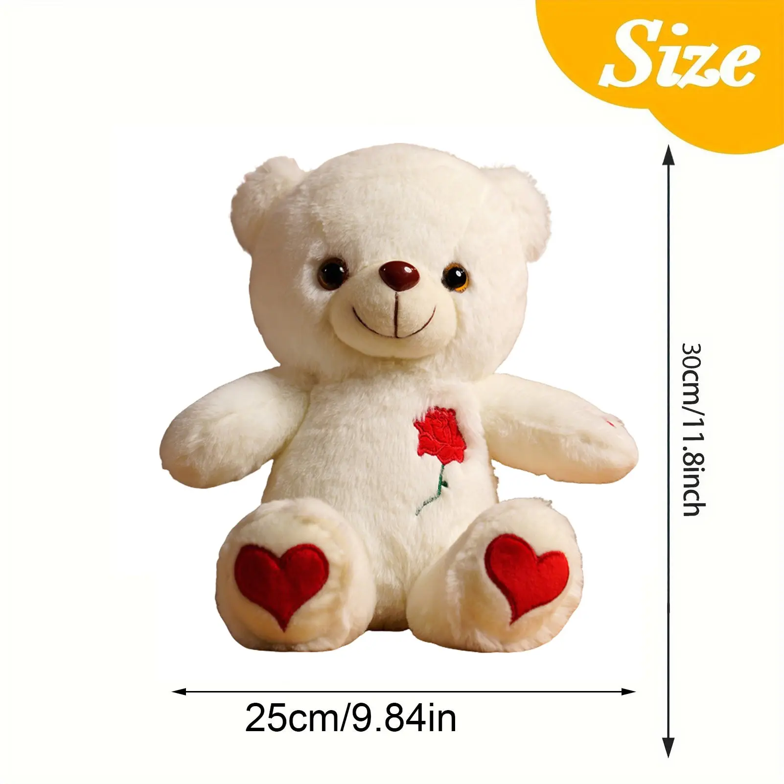 Glow-in-the-Dark Light-Up LED Teddy Bear Plush Toy, Stuffed Animal with Heart and Glow-in-the-Dark Light-Up LED Teddy Bear Plush Toy, Stuffed Animal with Heart and