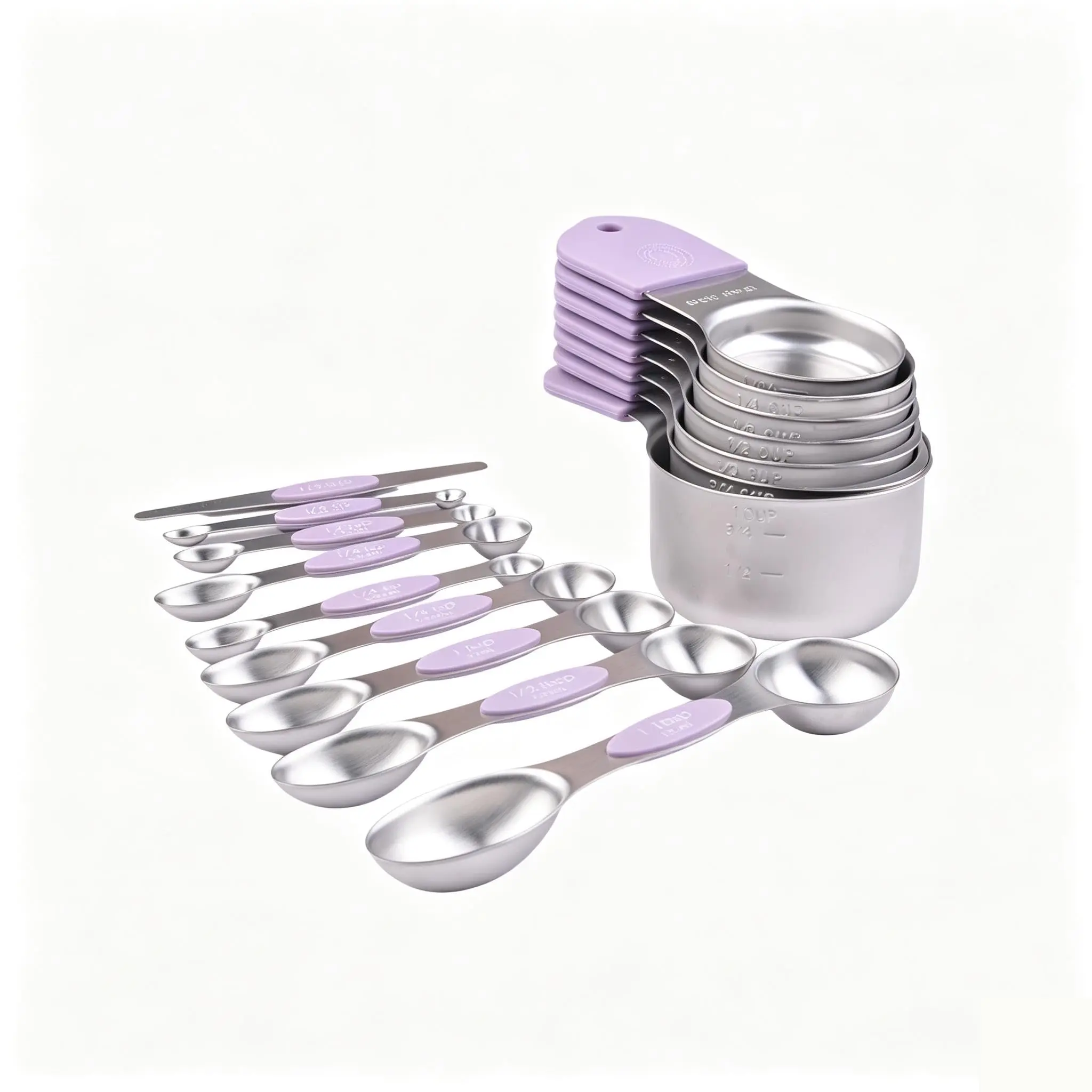 Garvee 16-Piece Magnetic Measuring Cups and Spoons Set – Purple