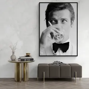 Roger Moore Iconic James Bond Print - , 007 , Print, Poster