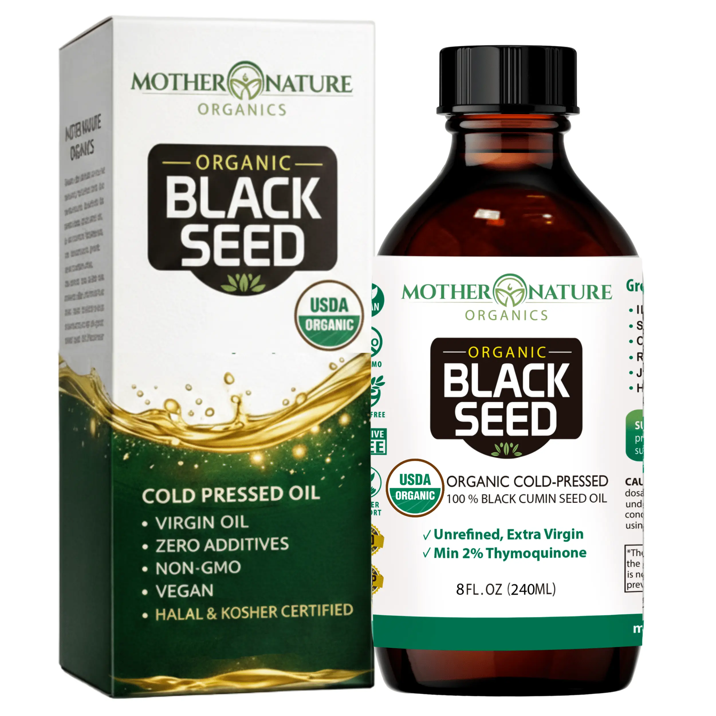 Black Seed Oil for Healthy Hair, Immune Support & Digestion | Mother Nature Organics